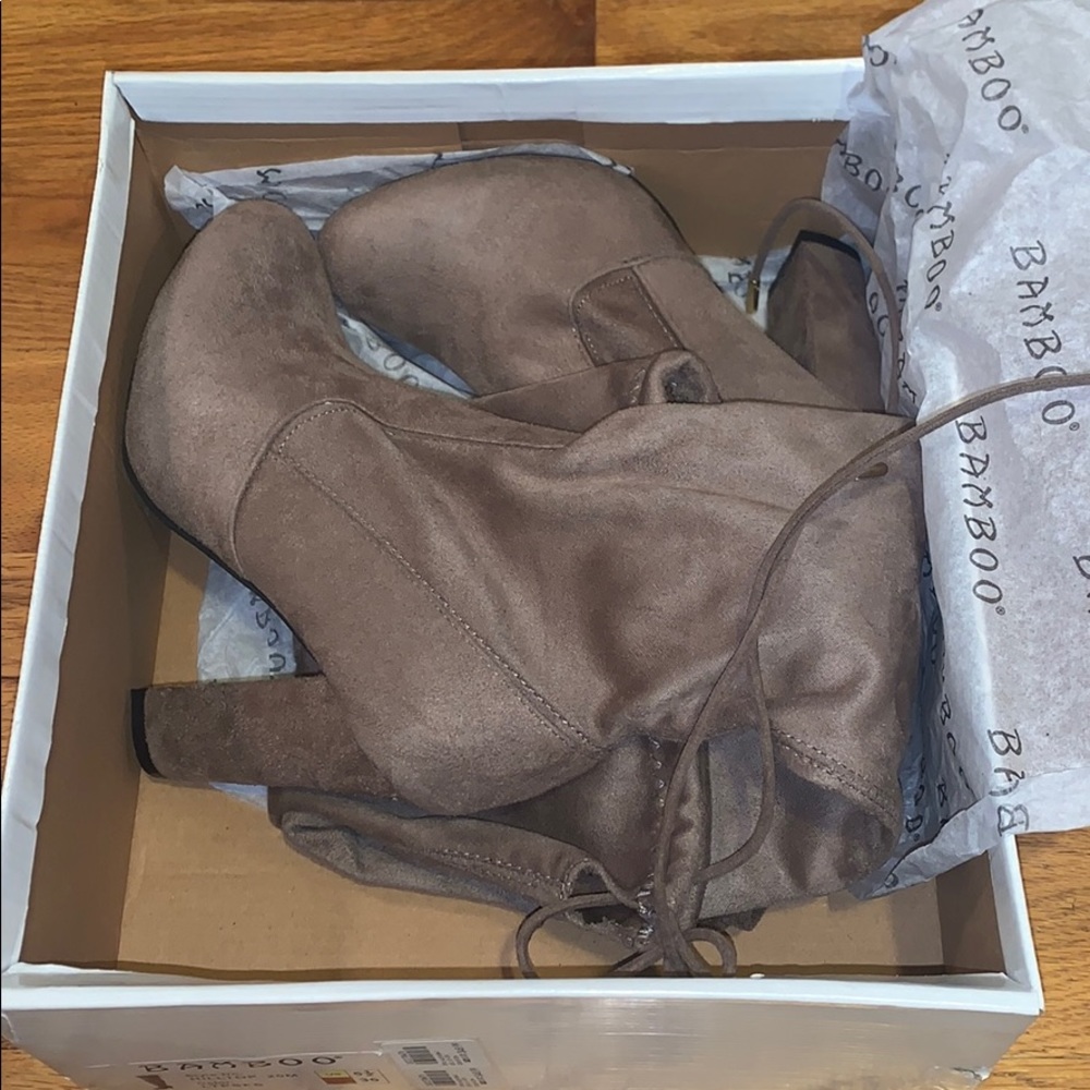 Bamboo over the knee boots